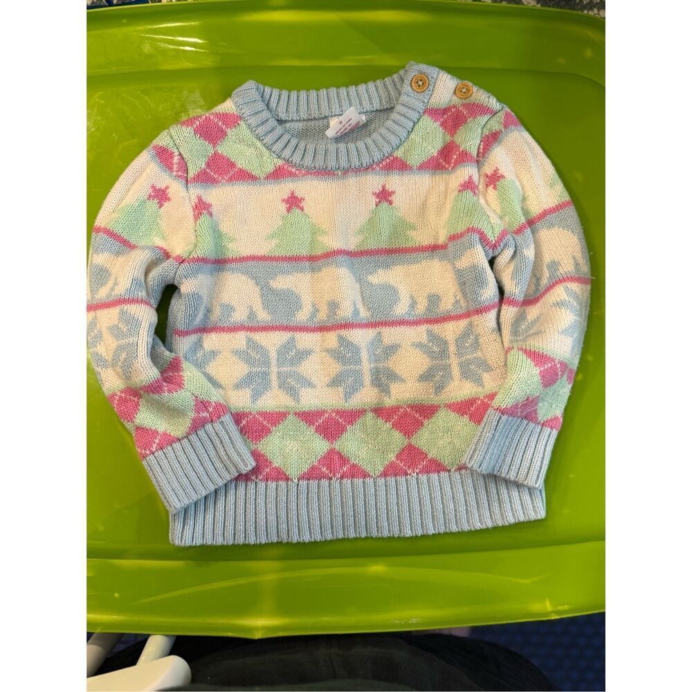 Holiday Time Christmas Pastel Sweater 2T